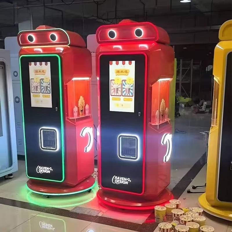 Popcorn Vending Machine - Patlamış Mısır Otomatı Karamel Aromalı Ticari