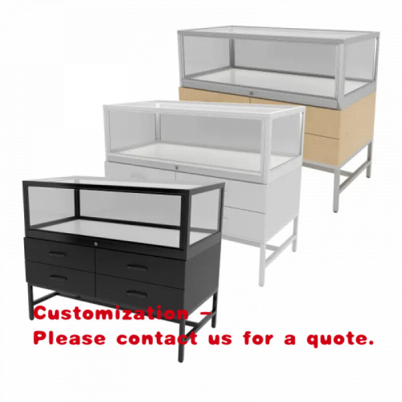Glass Cabinet Display - custom.KEWAY 48 İnç Lüks Yarım Vitrinli