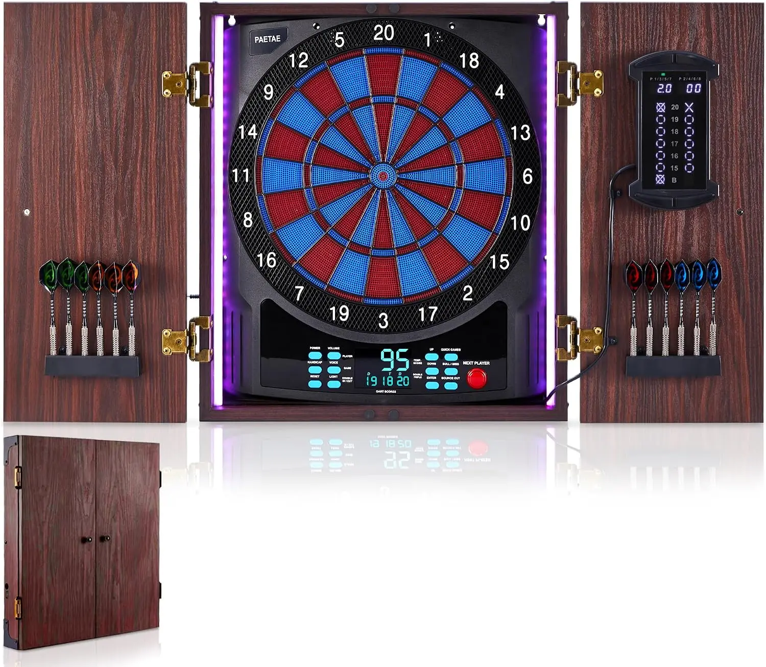 Electronic Dartboard Cabinet - Elektronik Dart Tahtası Dolabı, Büyük Ekranlı