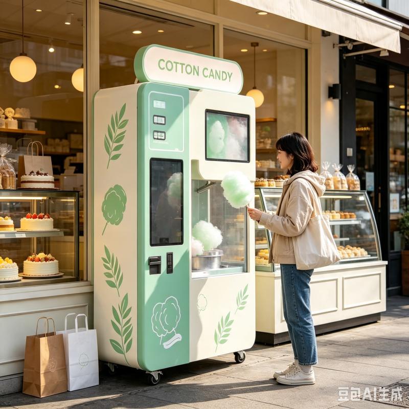 Candy Floss Machine - Özelleştirilmiş Otomatik Pamuk Şeker Otomatı Şeker