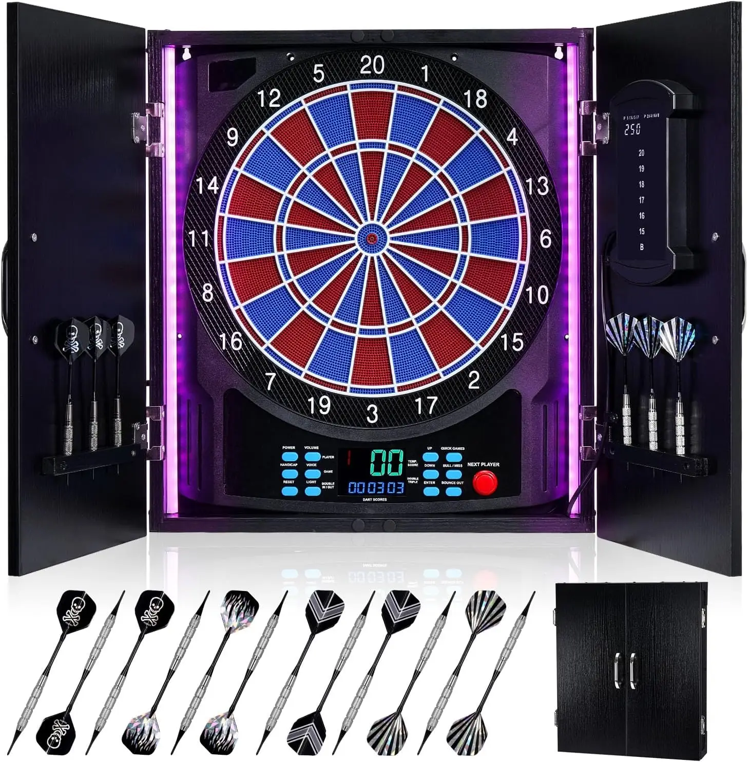 Electronic Dartboard Cabinet - Elektronik Dart Tahtası, Skor Tahtalı Elektrikli