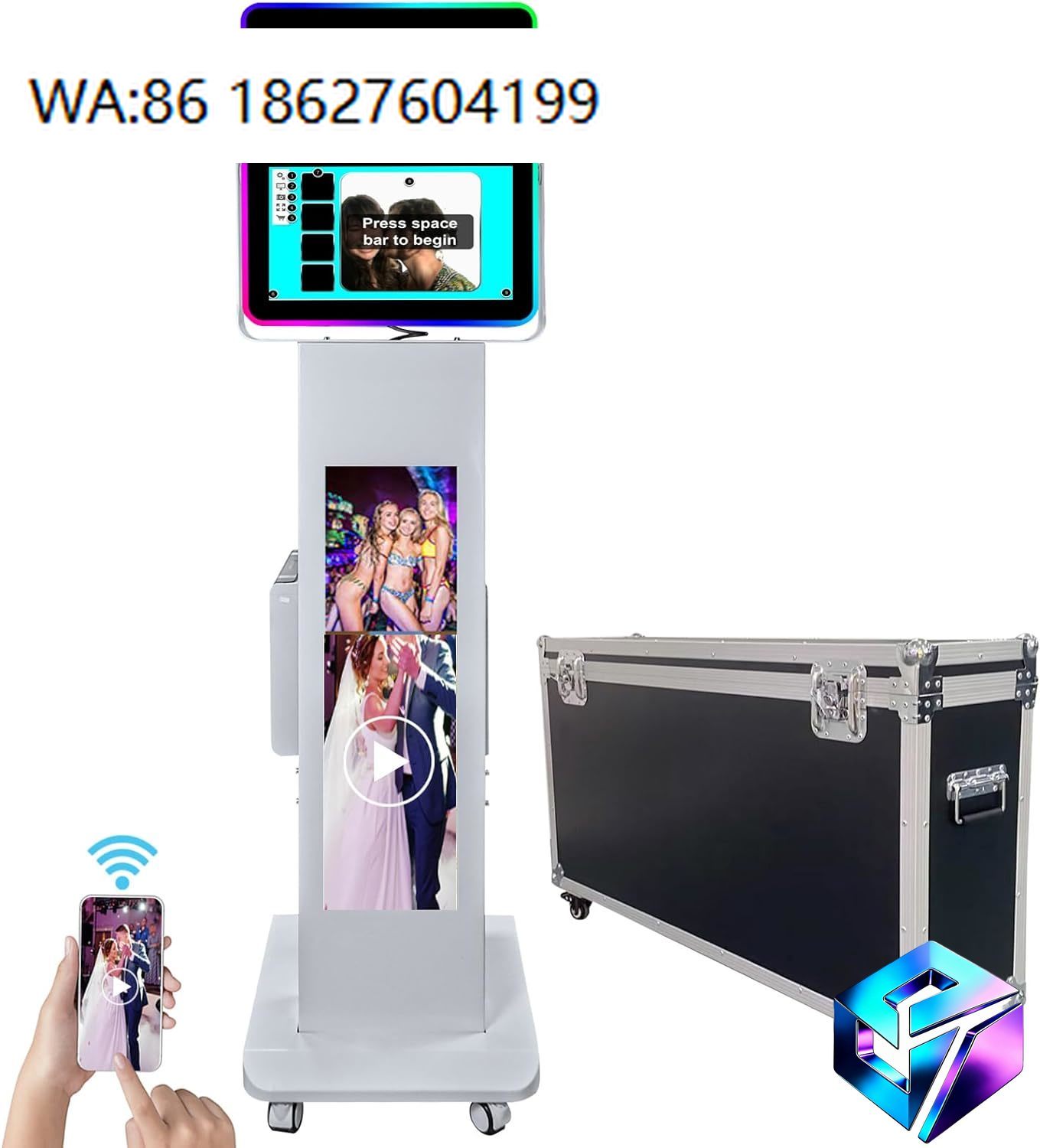 Photo Booth Machine - Taşınabilir LCD Ekranlı DSLR Fotoğraf Kabini