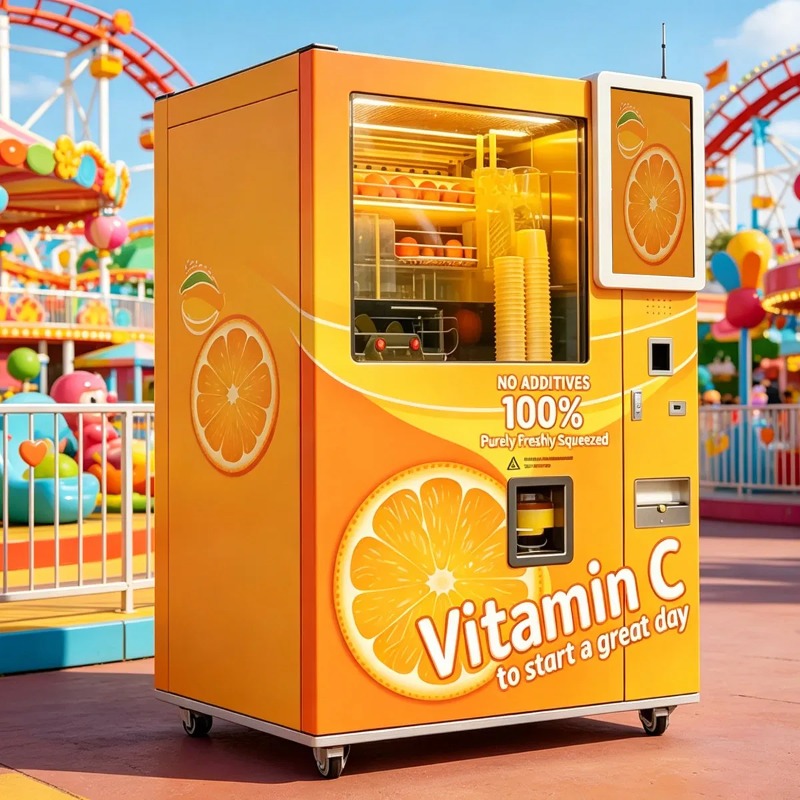 Popcorn Vending Machine - FL Özelleştirilmiş Toptan Tam Kapalı Portakal