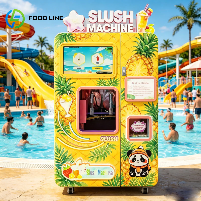 Slushie Machine Vending - Buzlu İçecek Otomatı, Dondurulmuş İçecek Makinesi,