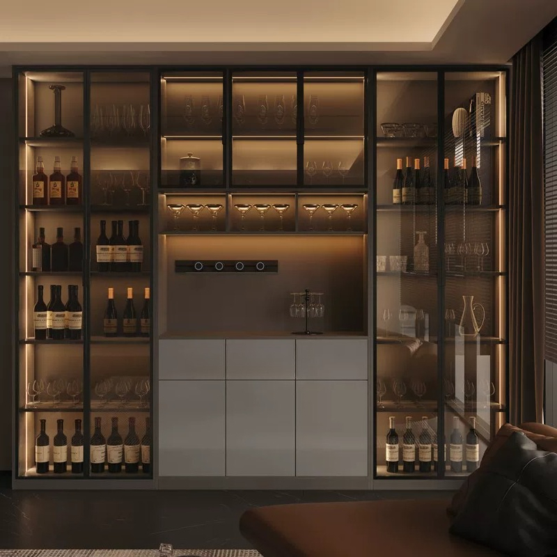 Hafif lüks İtalyan yemek odası - Glass Cabinet Display incelemesi ve fiyatı