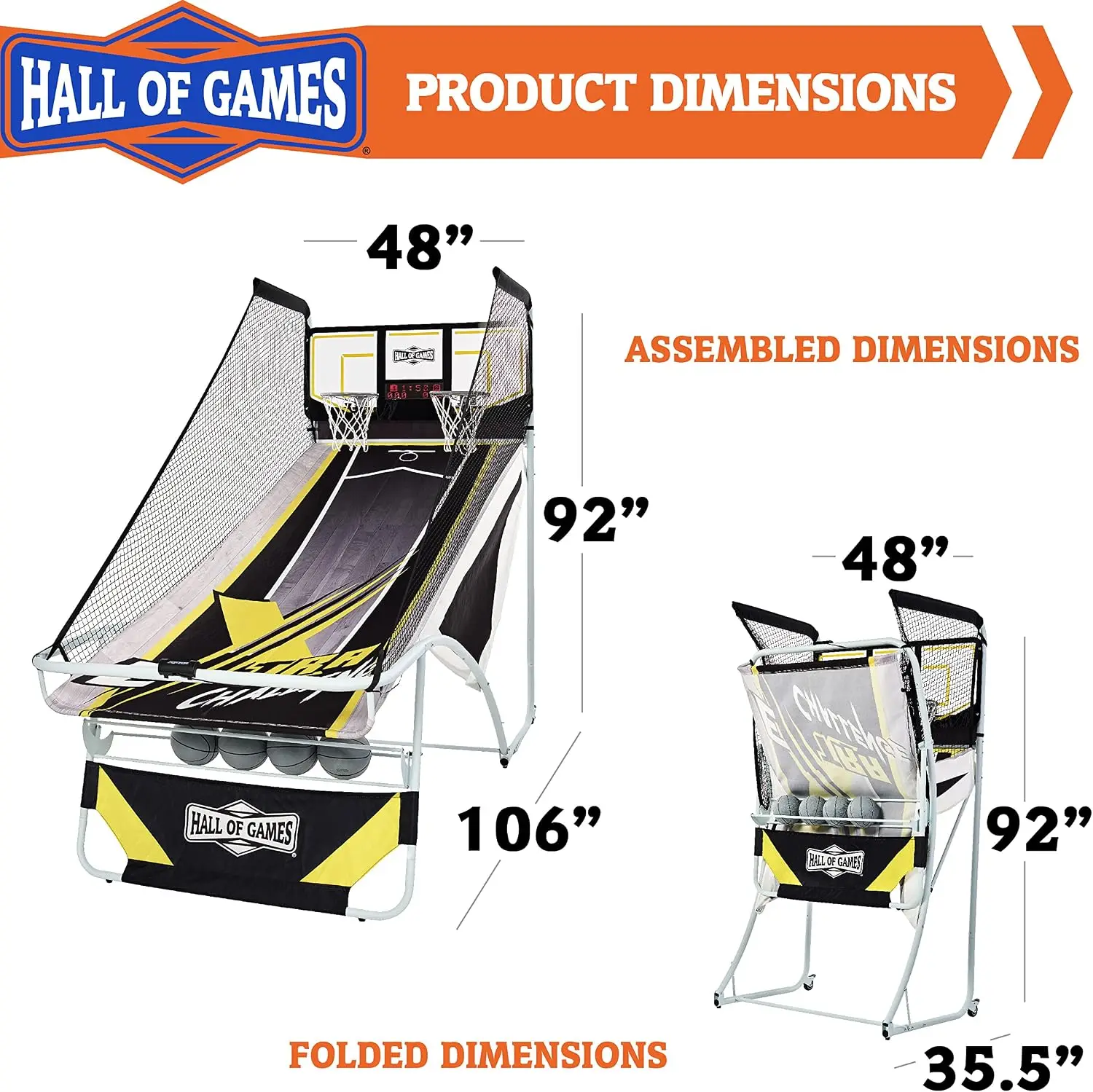 Xtra Long Shot EZ-Fold Premium - Basketball Arcade Game incelemesi ve fiyatı