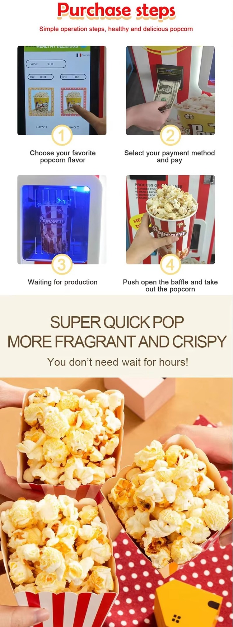 Patlamış Mısır Otomatı Ticari  - Popcorn Vending Machine incelemesi ve fiyatı