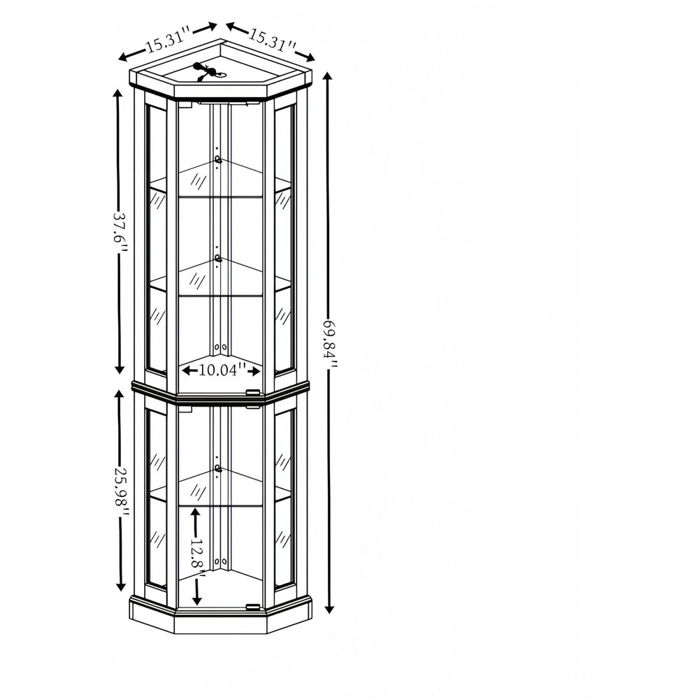 70 inç Işıklı Vitrin, Temperli - Glass Cabinet Display incelemesi ve fiyatı