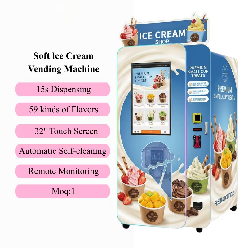 Özelleştirilmiş Yumuşak Dondur - Popcorn Vending Machine incelemesi ve fiyatı