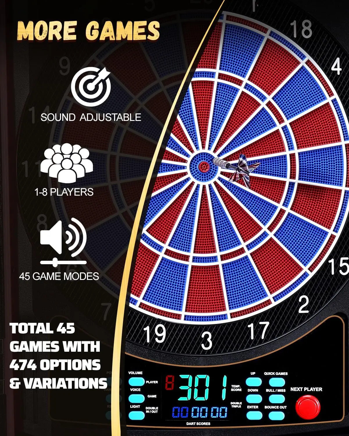 Elektronik Dart Tahtası, Skor  - Electronic Dartboard Cabinet incelemesi ve fiyatı