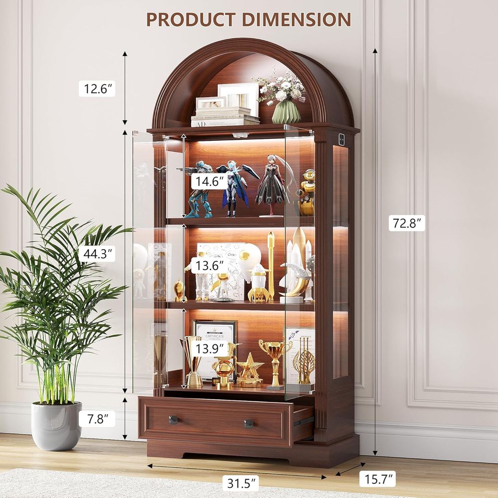 Cam Kapaklı ve LED Işıklı Anti - Glass Cabinet Display incelemesi ve fiyatı
