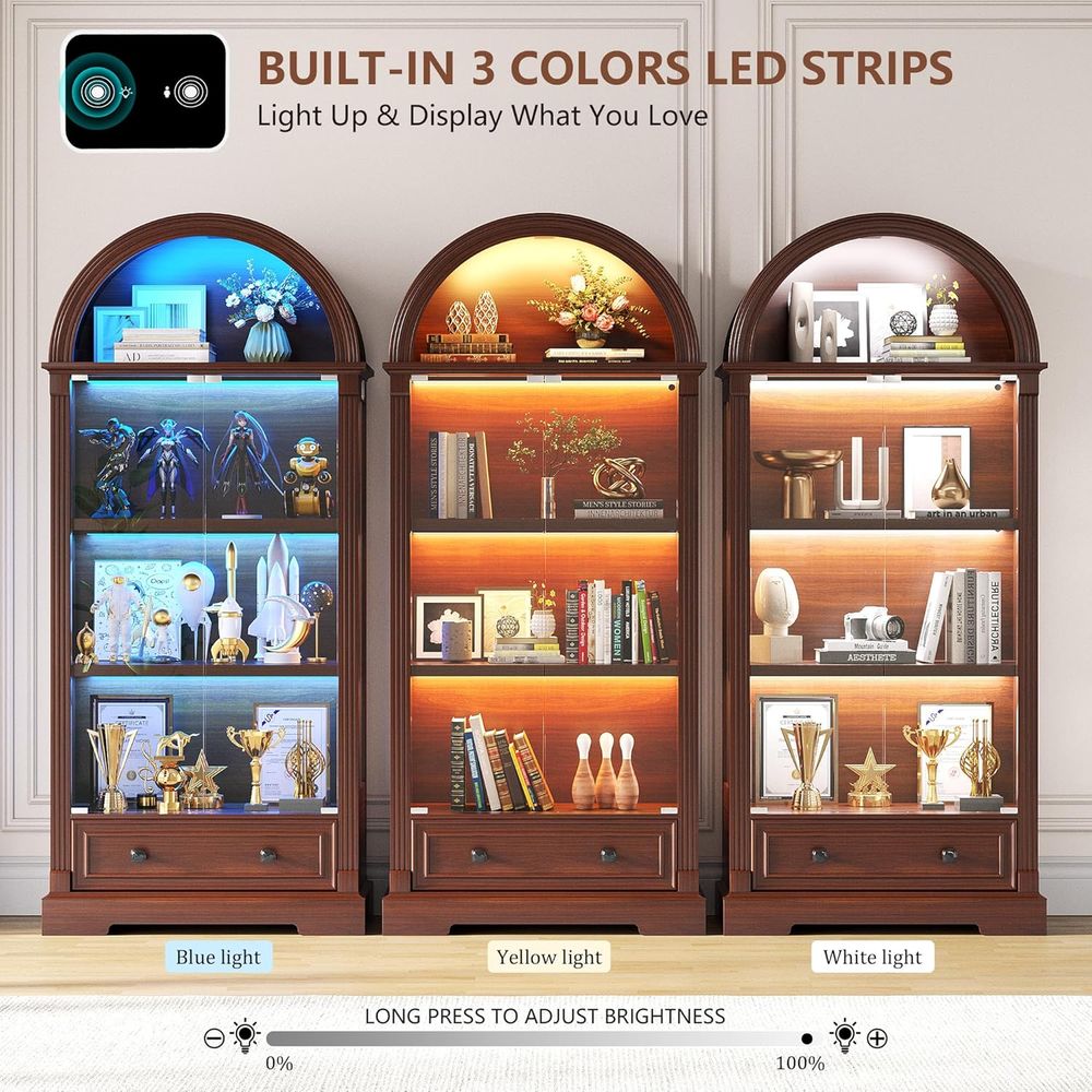 Cam Kapaklı ve LED Işıklı Anti - Glass Cabinet Display incelemesi ve fiyatı