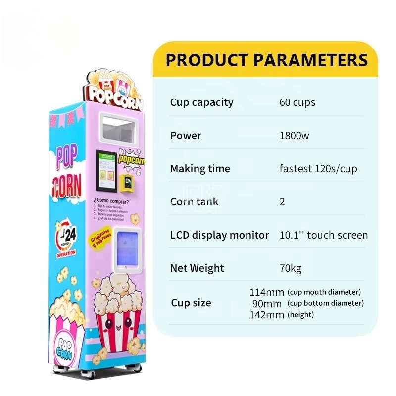 Özelleştirilmiş Fabrika Akıllı - Popcorn Vending Machine incelemesi ve fiyatı