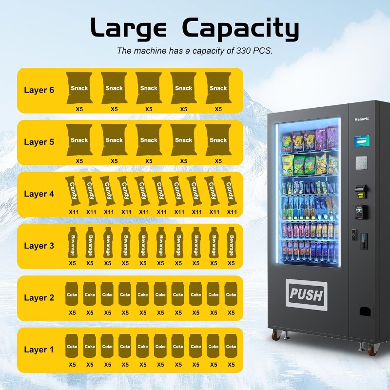 Özelleştirilmiş Büyük 60 Bölme - Bill Acceptor Vending incelemesi ve fiyatı